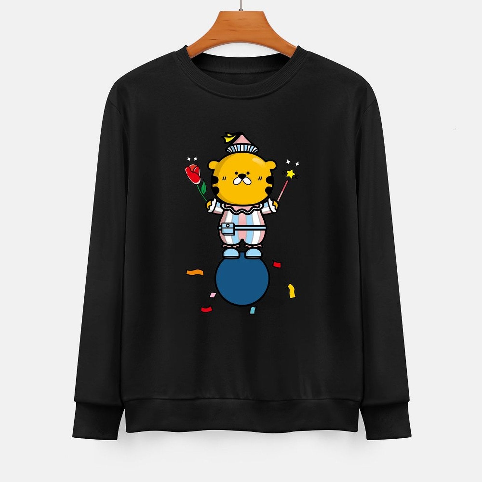 Front Patterned Long Sleeve TopEverydayWear SoftFeel